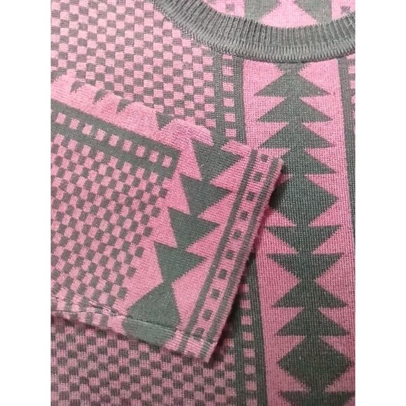 Nina Leonard Wine and Black Fit and Flare Sweater Knit Dress Size Medium NWT - Picture 13 of 15